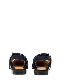 GANNI - Ganni Ballerina With Buckle - Woman-&gt;FOOTWEAR-&gt;FLATS