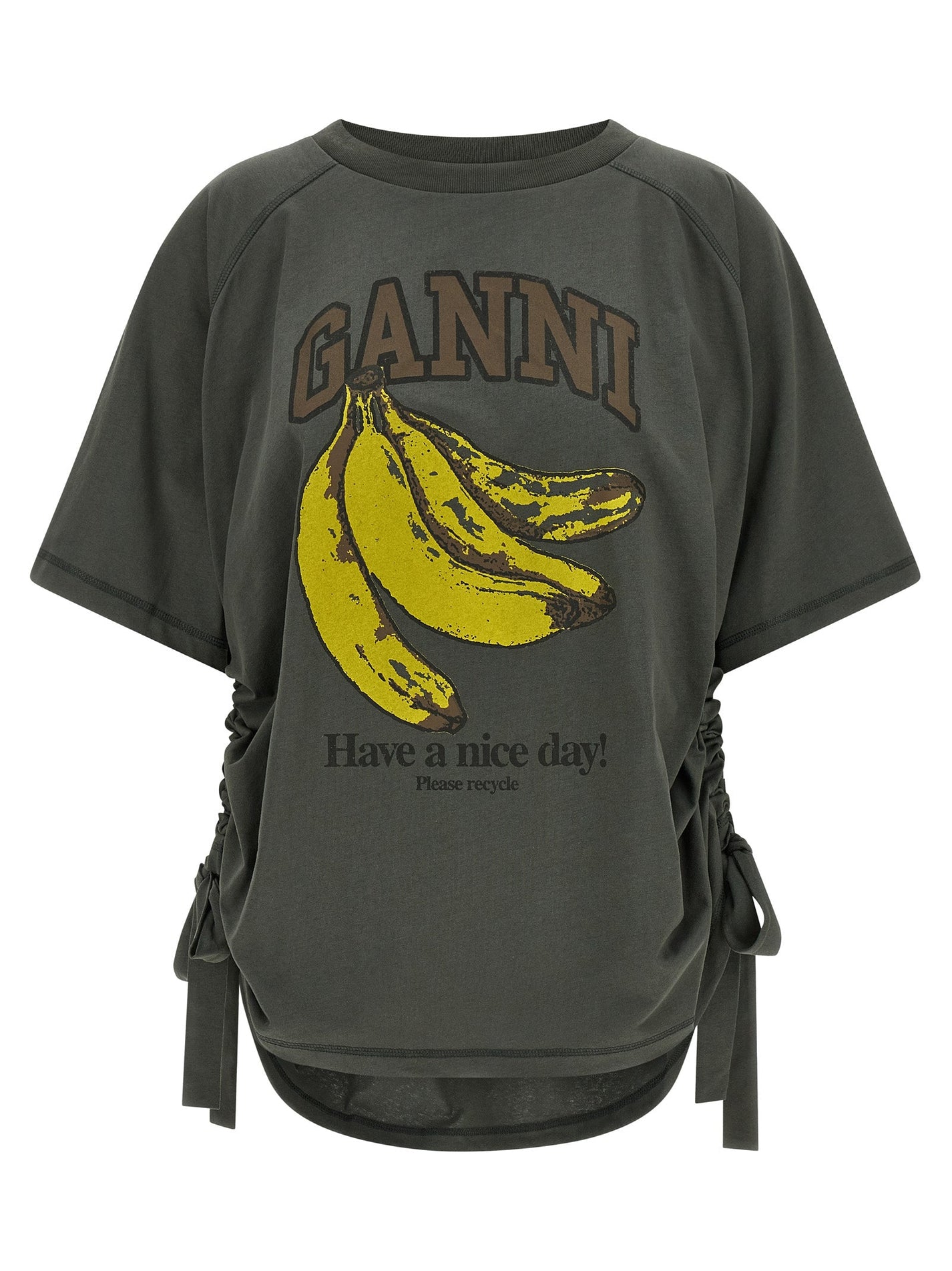 GANNI - GANNI - ’Grey Banana’ T-shirt - Women’s Tops