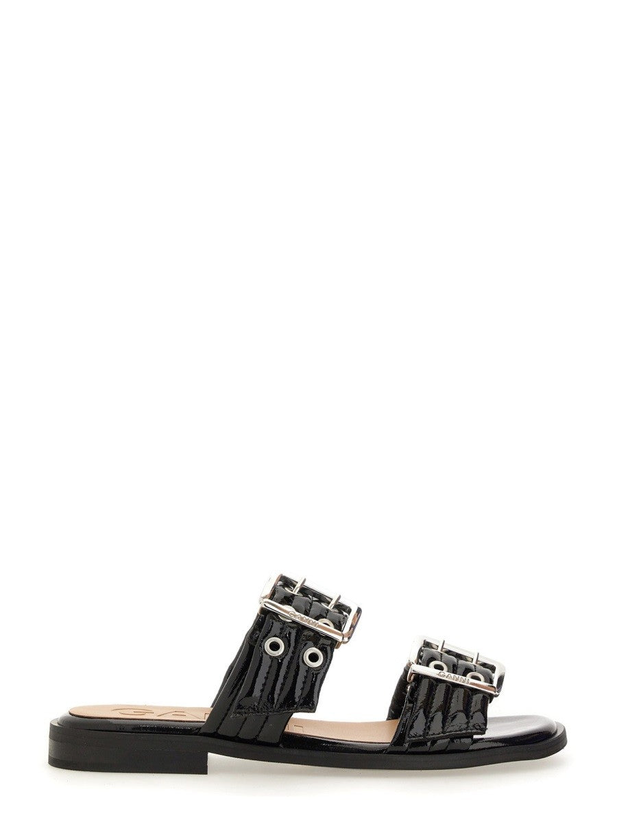 GANNI - Ganni Sandal With Buckle - Woman-&gt;FOOTWEAR-&gt;SANDALS