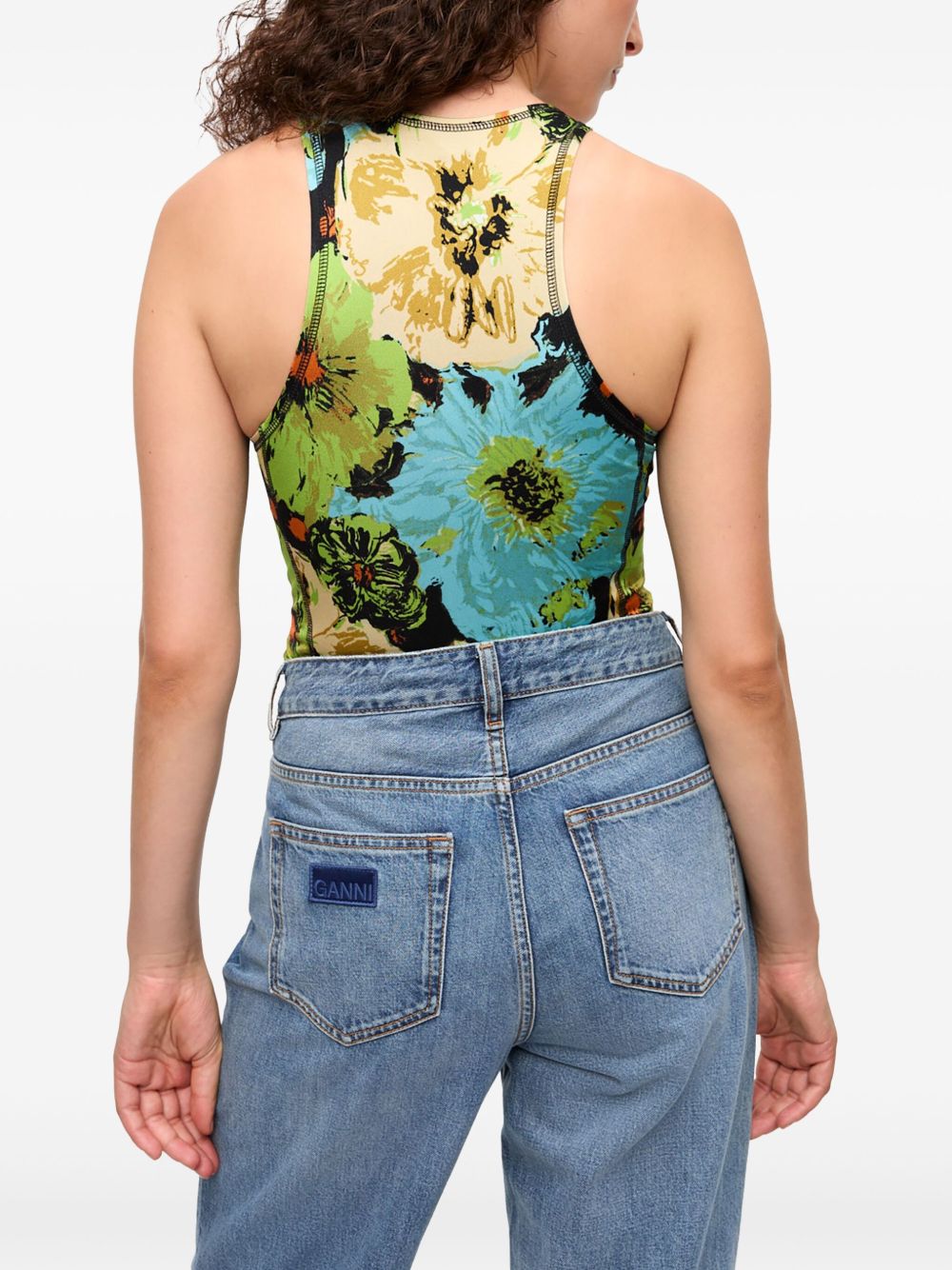 Ganni - Ganni floral-print Bodysuit - Women’s Tops