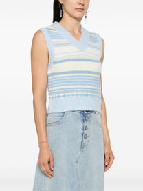Ganni Ganni Striped sleeveless top Women’s Knitwear