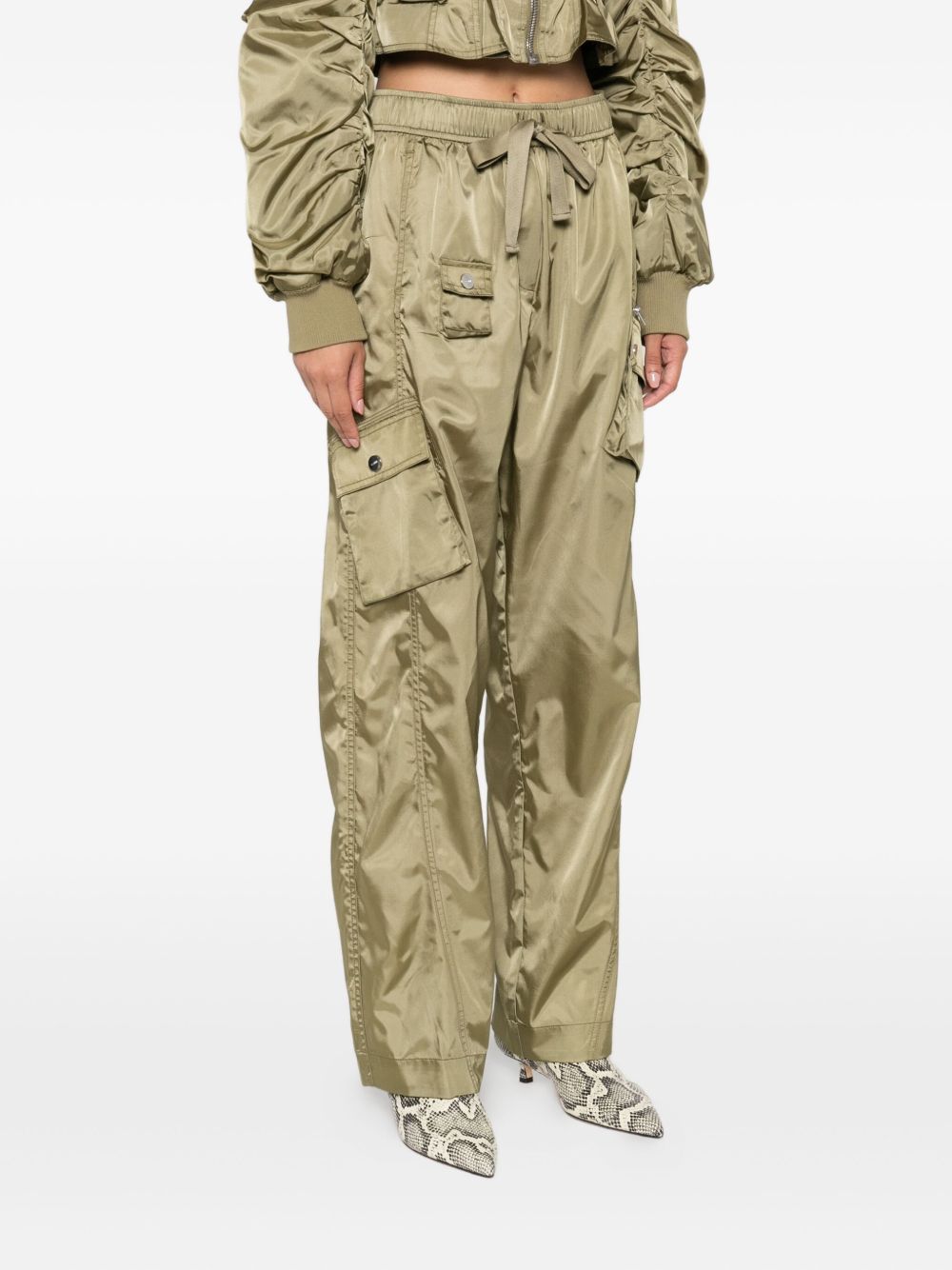 Ganni - GANNI Trousers Green - Trousers