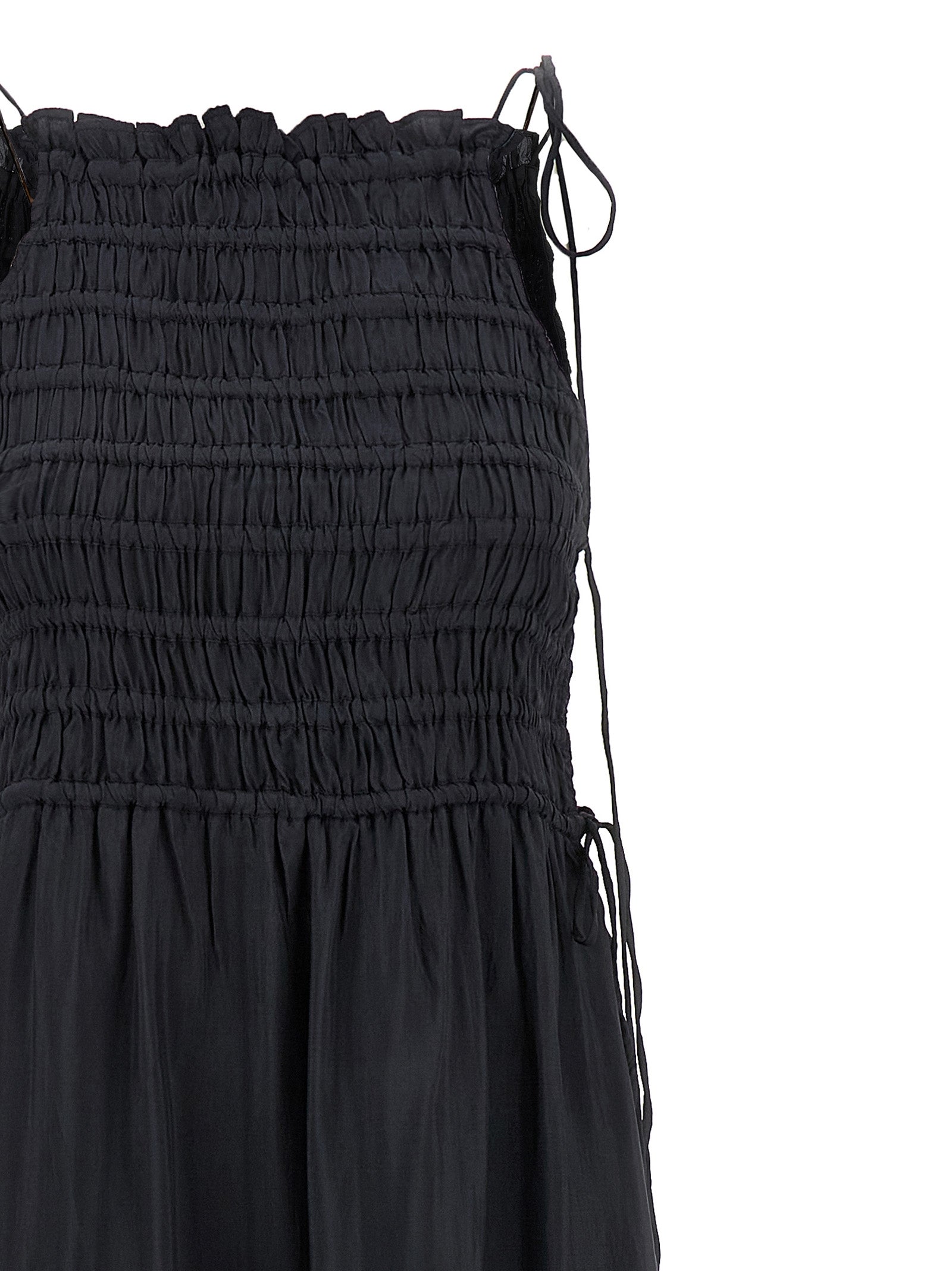 GANNI - GANNI - ’Black Smock Tie’ dress - Women’s Clothing