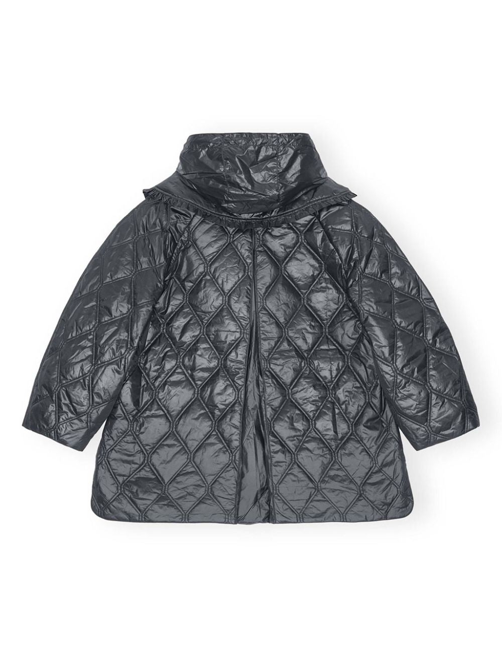 Ganni - Ganni Shiny Quilt Midi Jacket - Women’s Outerwear