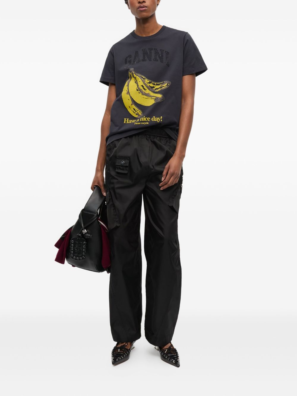 Ganni - GANNI T-shirts and Polos Grey - Topwear