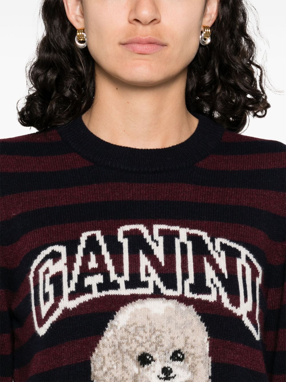 Ganni - GANNI Sweaters Bordeaux - Topwear