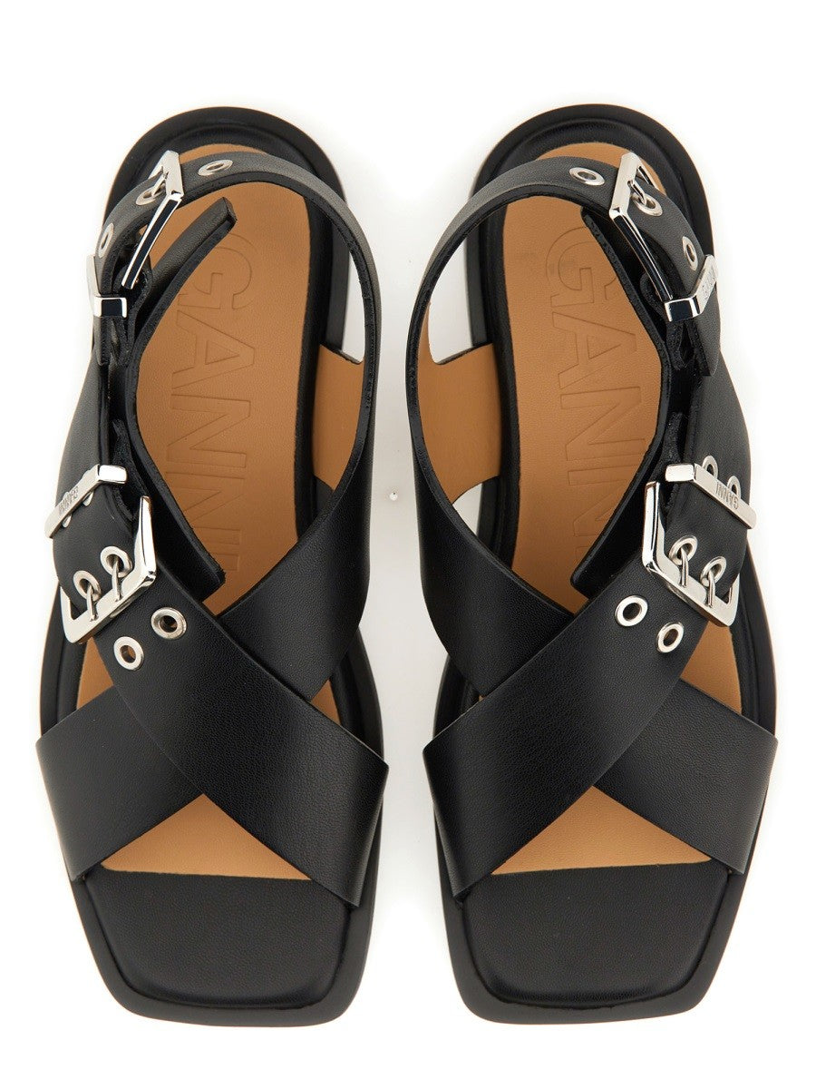 GANNI - Ganni Studded Sandal - Woman-&gt;FOOTWEAR-&gt;SANDALS