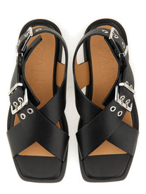 GANNI - Ganni Studded Sandal - Woman-&gt;FOOTWEAR-&gt;SANDALS