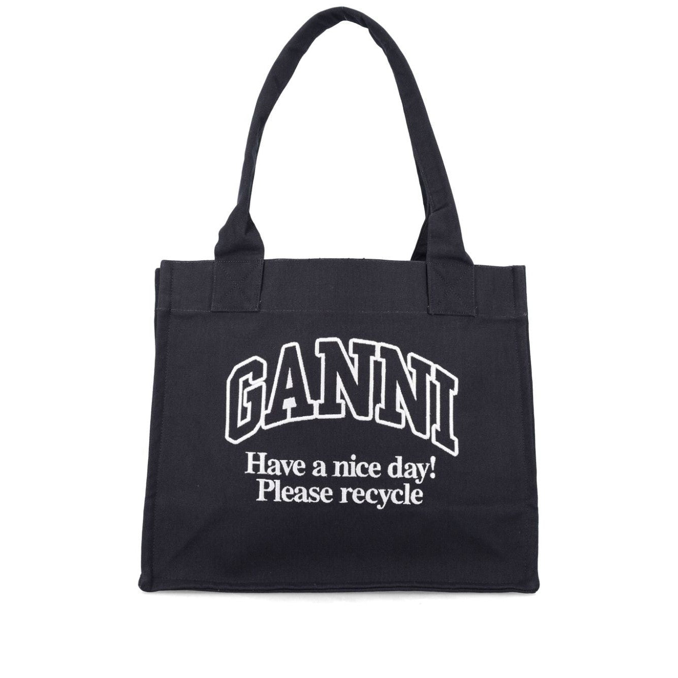 Ganni - Ganni Large shopper bag with logo - Women’s Bags