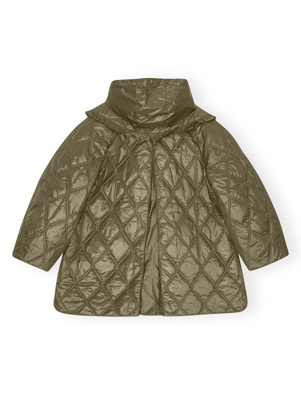 Ganni - Ganni Shiny Quilt Midi Jacket - Women’s Outerwear