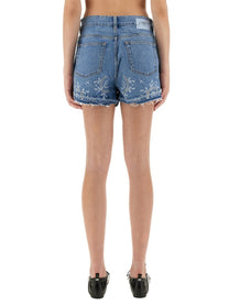 GANNI - Shorts With Sangallo Embroidery - Home-&gt;Woman-&gt;Clothing-&gt;Shorts