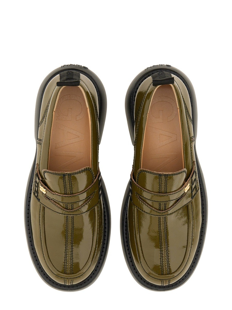 GANNI - Ganni Loafer With Logo - Woman-&gt;FOOTWEAR-&gt;LOAFERS