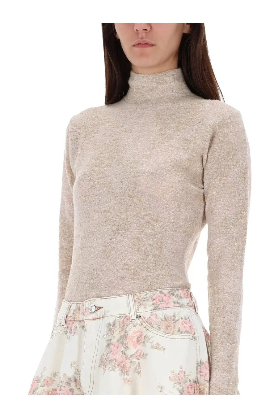 Ganni Women's Alpaca Blend Sweater Beige, view 4