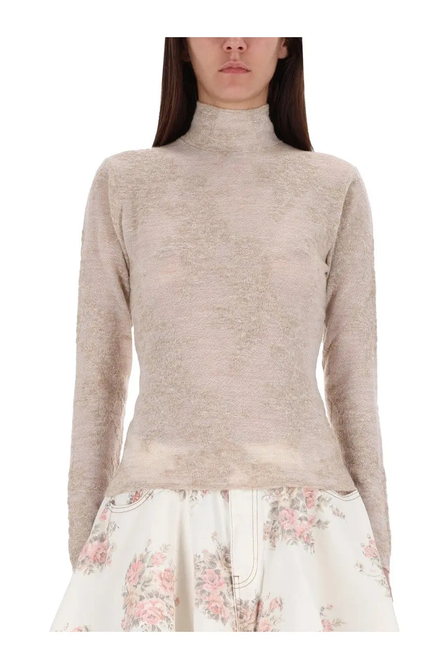 Ganni Women's Alpaca Blend Sweater Beige