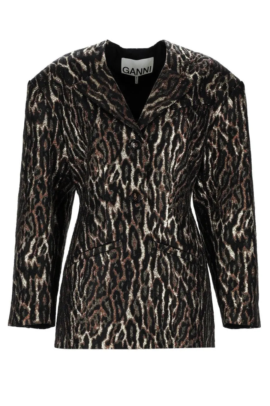 Ganni Women's Animal Print Blazer Pattern