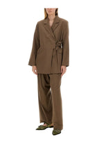 Ganni Women's Asymmetrical Blazer Brown, view 2