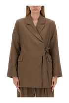 Ganni Women's Asymmetrical Blazer Brown