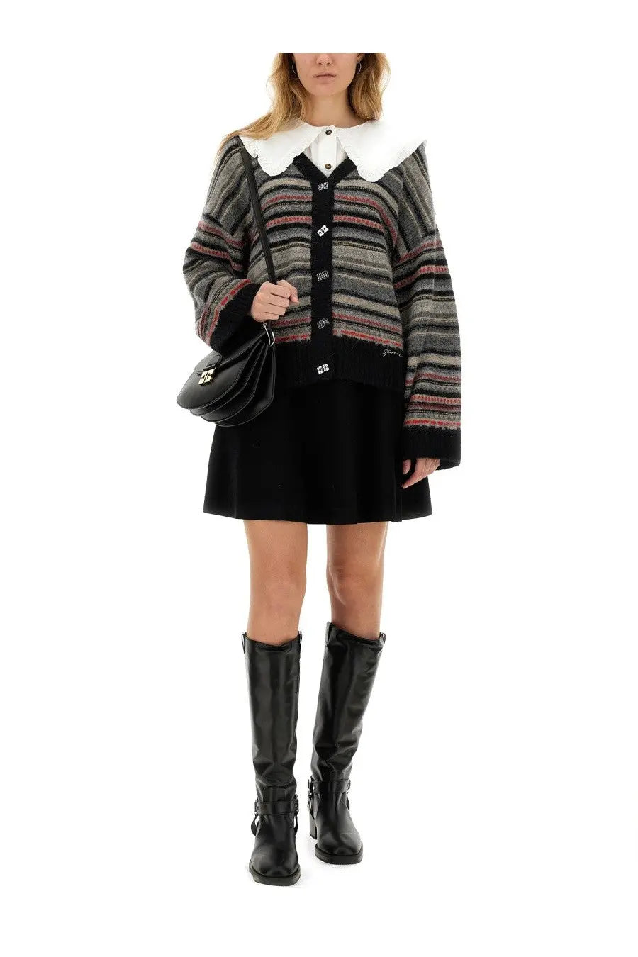 Ganni Women's Boxy Fit Cardigan Multicolor, view 2