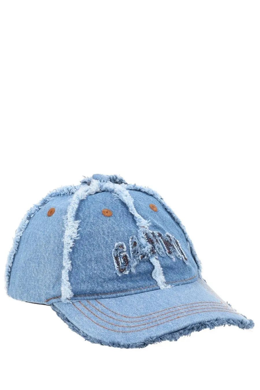 Ganni Women's Denim Patchwork Hat Multicolor, view 2