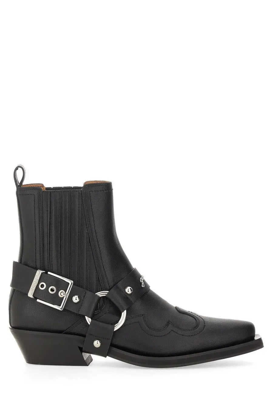 Ganni Women's Chelsea Western Fitted Boot Black