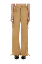 Ganni Women's Cotton Twill Cargo Pants Beige