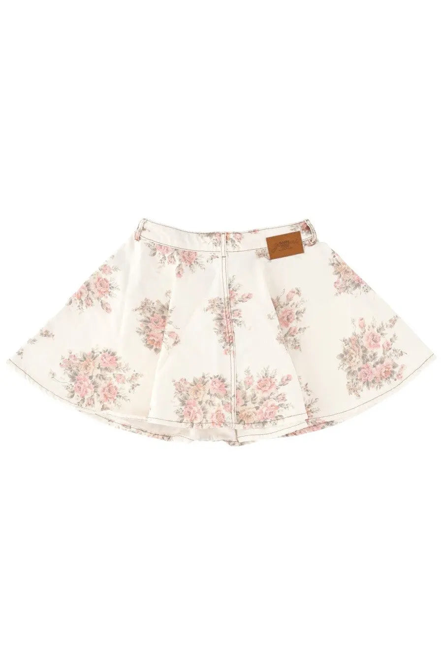 Ganni Women's Denim Miniskirt White, view 2