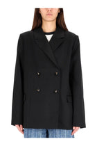 Ganni Women's Double Breasted Wool Jacket Black