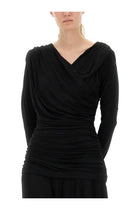 Ganni Women's Gathered Midi Dress Black, view 2