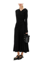Ganni Women's Gathered Midi Dress Black, view 4