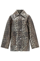 Ganni Women's Laminata Animalier Jacket Pattern