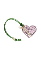 Ganni Women's Heart Mirror Keychain Blue