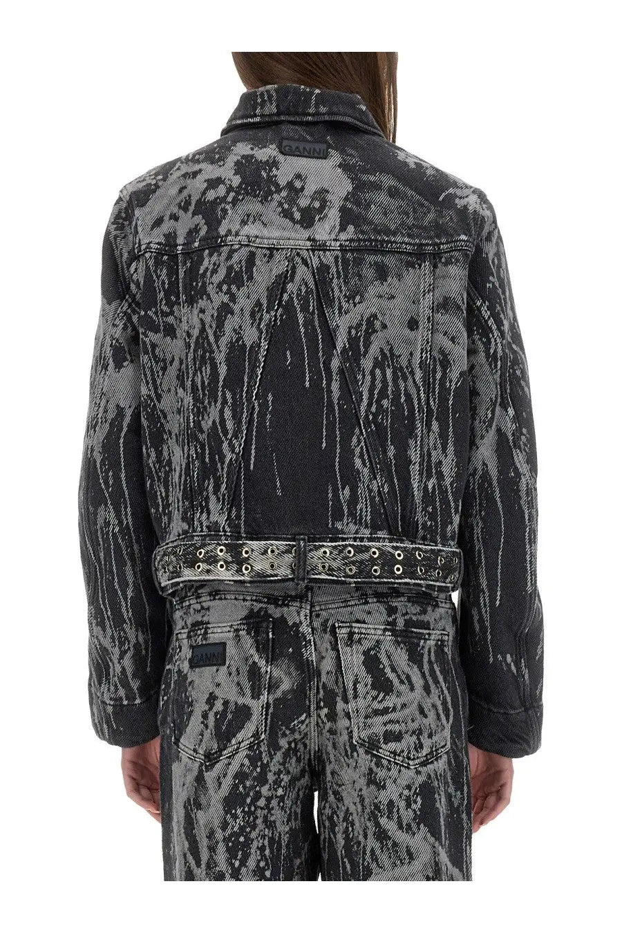 Ganni Women's Heavy Denim Jacket Black, view 3