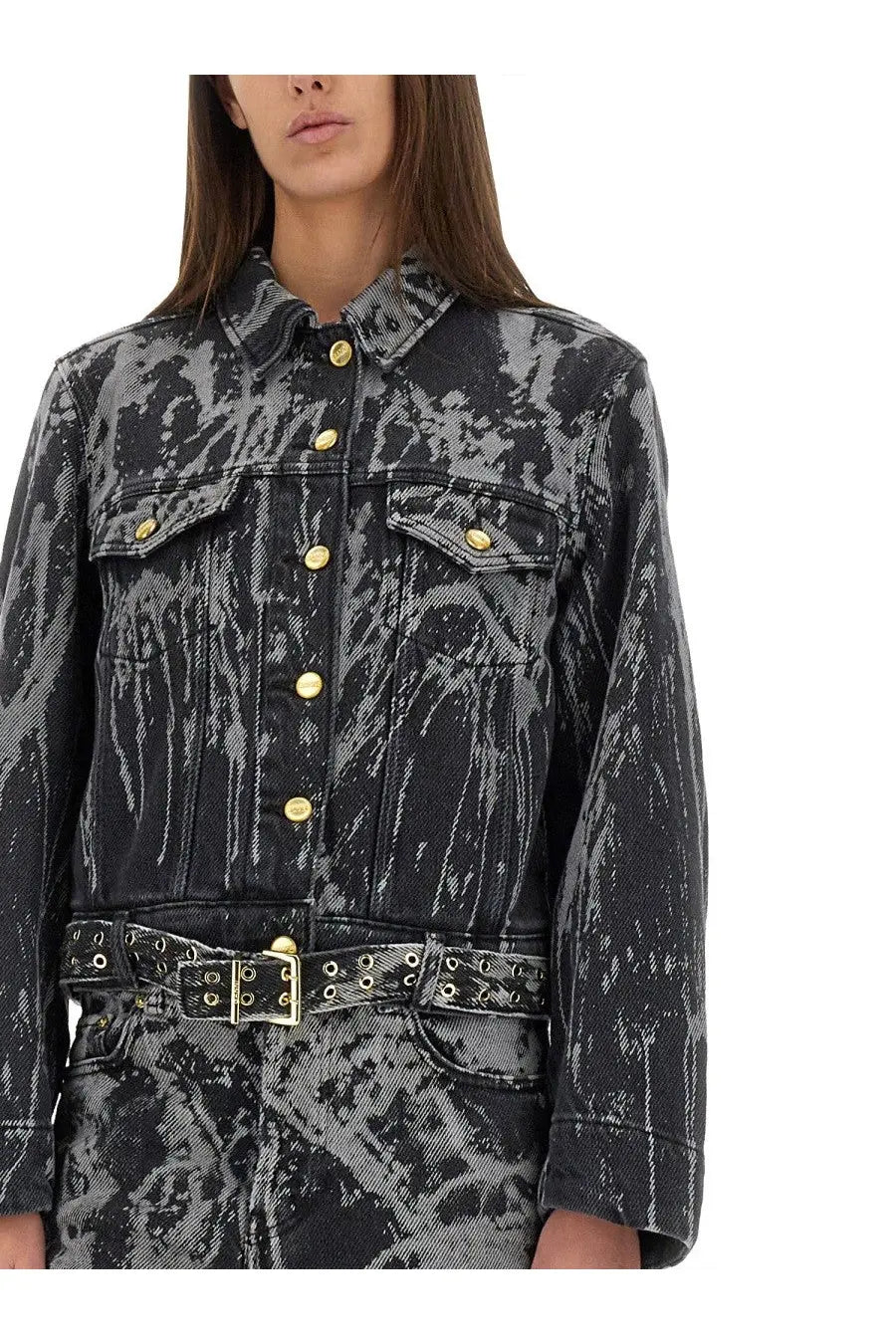 Ganni Women's Heavy Denim Jacket Black, view 4