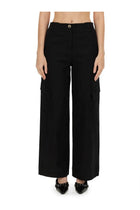 Ganni Women's Herringbone Pants Black