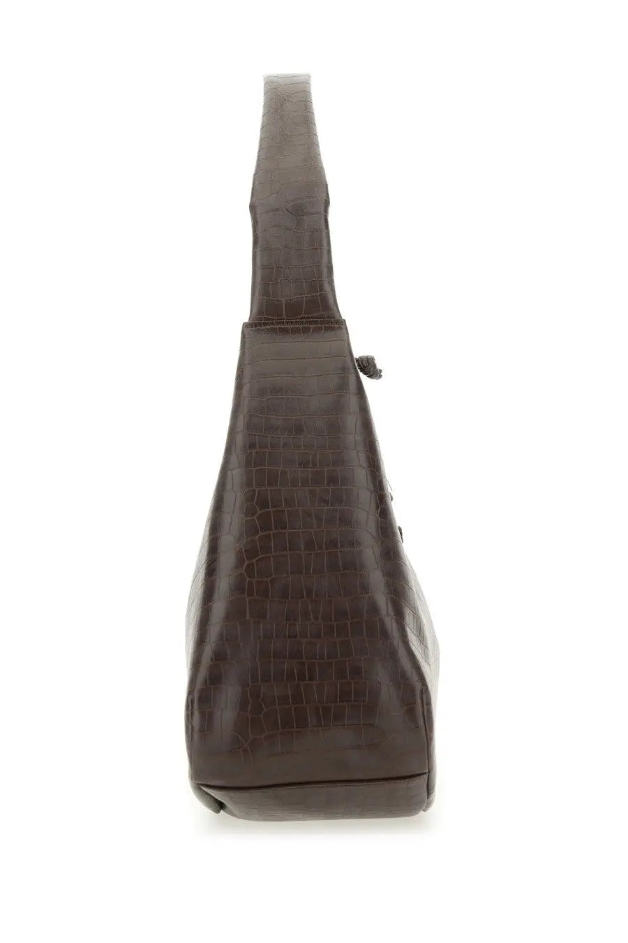Ganni Women's Hobo Bag Croco Xxl Brown, view 4