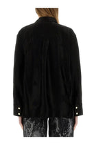 Ganni Women's Jacquard Satin Shirt Black, view 3
