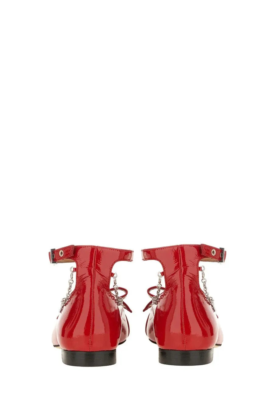 Ganni Women's Jewel Ballet Flats Red, view 4