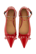 Ganni Women's Jewel Ballet Flats Red, view 2