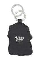 Ganni Women's Leather Keychain Black, view 2
