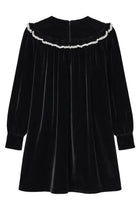 Ganni Women's Mini Velvet Dress Black, view 2
