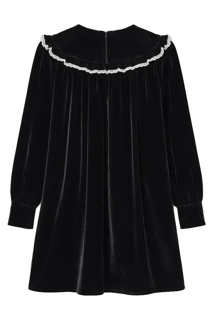 Ganni Women's Mini Velvet Dress Black, view 2