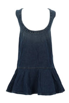 Ganni Women's Miniabito in Denim Blue, view 2
