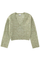 Ganni Women's Neck Sweater Green