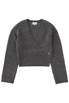 Ganni Women's Neck Sweater Grey