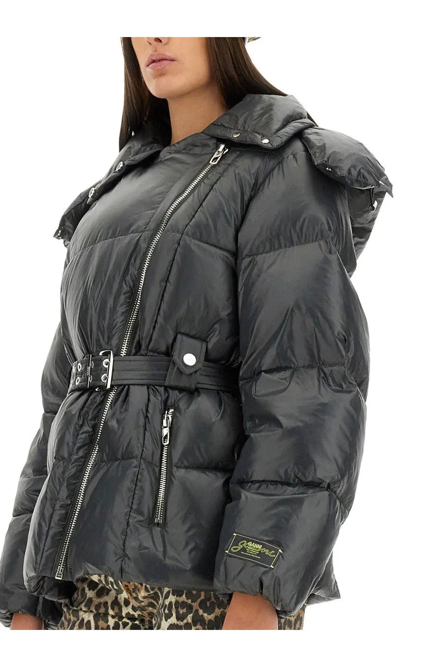 Ganni Women's Nylon Jacket Black, view 4
