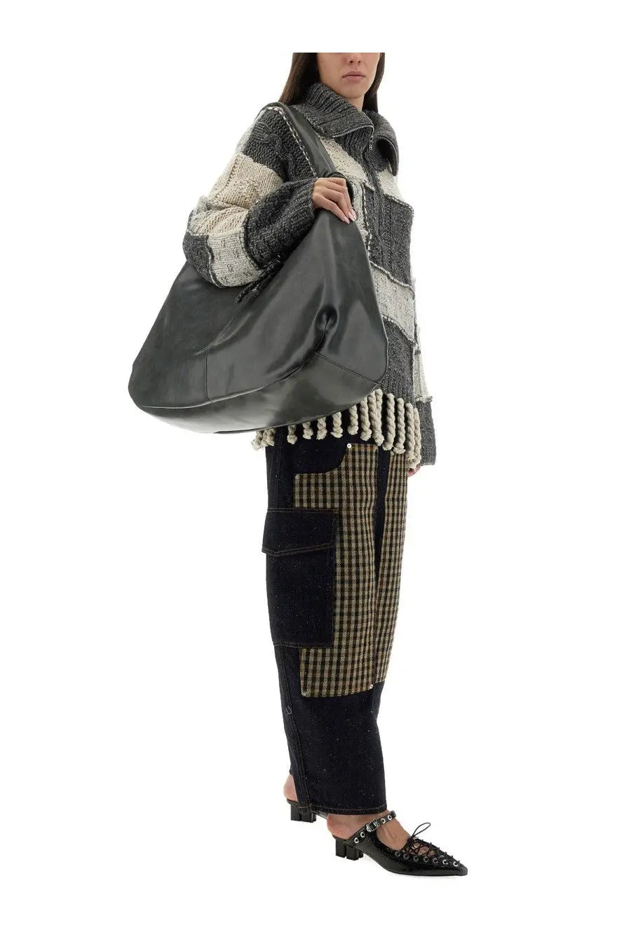 Ganni Women's Patchwork Jersey Multicolor, view 2