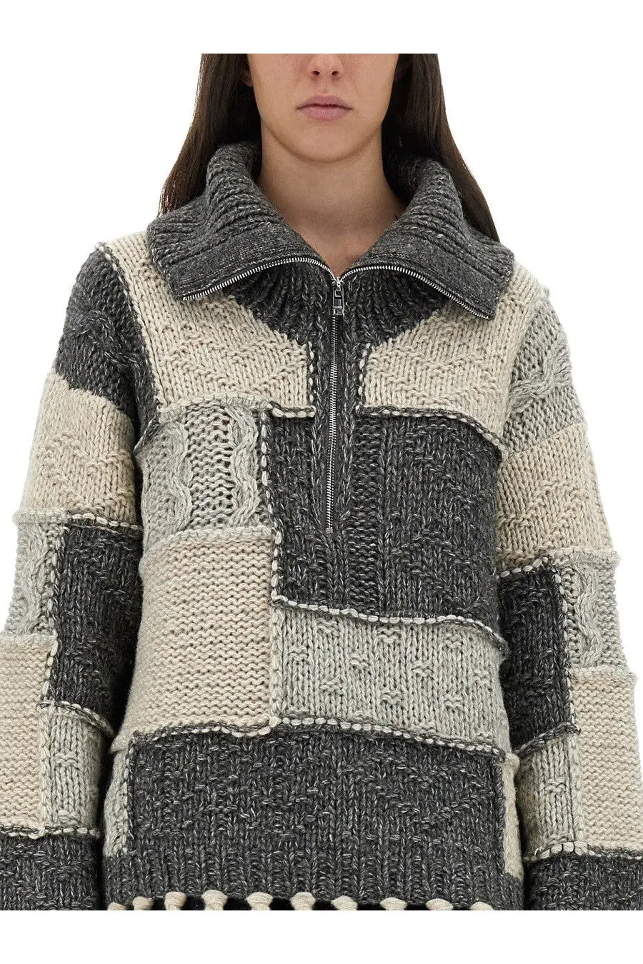 Ganni Women's Patchwork Jersey Multicolor, view 4