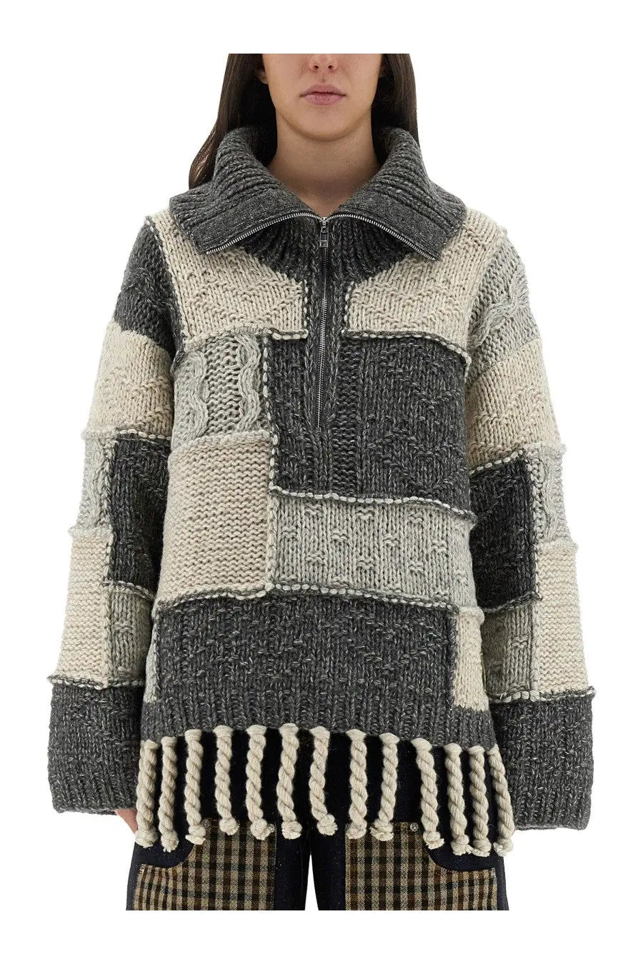 Ganni Women's Patchwork Jersey Multicolor