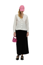Ganni Women's Peter Pan Collar Shirt White, view 2