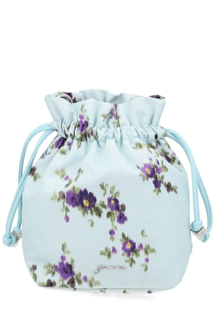 Ganni Women's Printed Nylon Pouch White